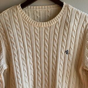 Lauren Ralph Lauren Cream Cable Knit Sweater